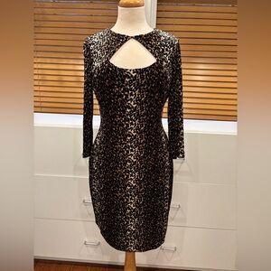 Cache Cheetah Print Midi Dress - Size 10